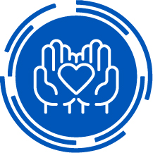Hands holding heart icon
