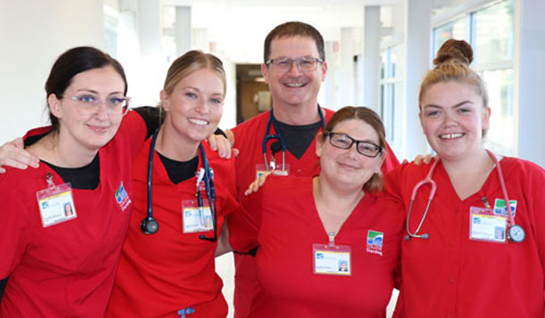 Bay College nursing students