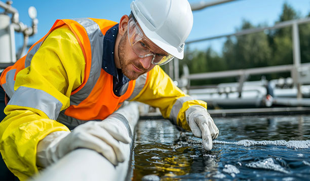 Water treatment plant worker