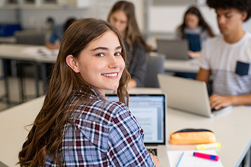 Female high school student