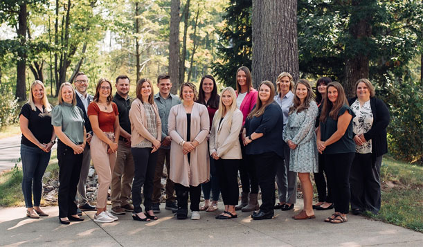 Bay College Leadership Academy participants gathered in Iron Mountain at the completion of the 2024-2025 program.