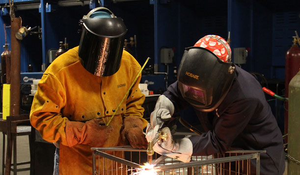 Bay College welding students hone their skills with hands-on training.