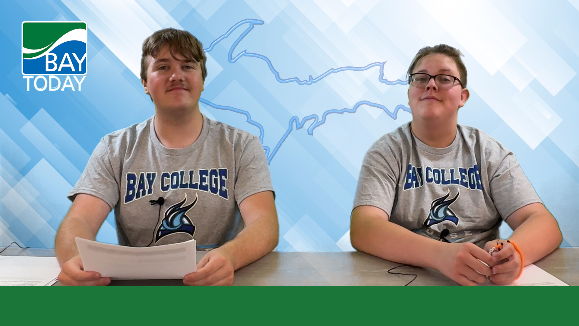 Bay Today Anchors Tom Kluka and Abe Wessel deliver the news.