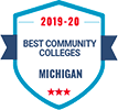 2019-20 Best Community Colleges in Michigan badge